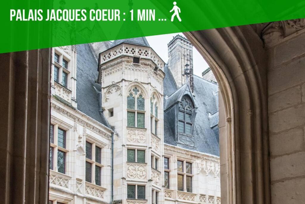 Les Quatre Piliers - 1 Min Palais Jacques Coeur Apartment Bourges Luaran gambar